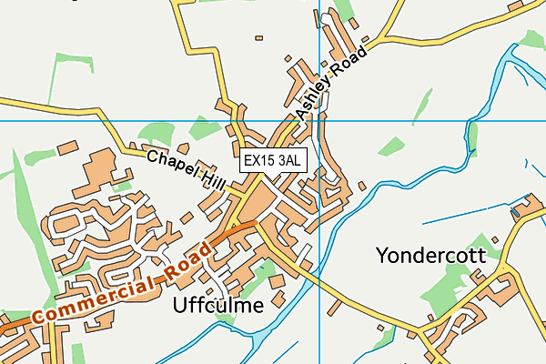 EX15 3AL map - OS VectorMap District (Ordnance Survey)