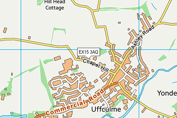 EX15 3AQ map - OS VectorMap District (Ordnance Survey)