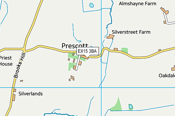 EX15 3BA map - OS VectorMap District (Ordnance Survey)