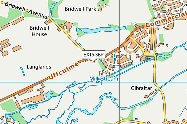 EX15 3BP map - OS VectorMap District (Ordnance Survey)