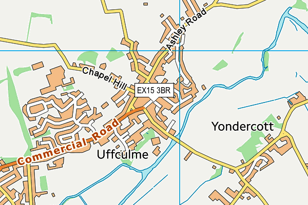 EX15 3BR map - OS VectorMap District (Ordnance Survey)