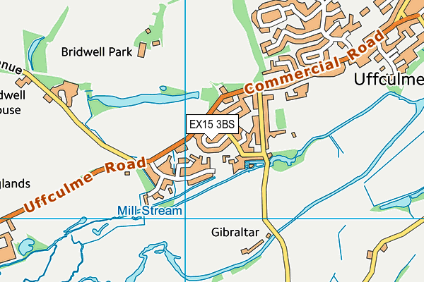 EX15 3BS map - OS VectorMap District (Ordnance Survey)