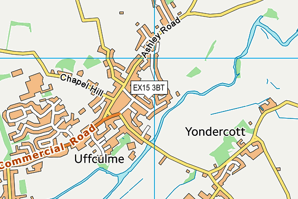 EX15 3BT map - OS VectorMap District (Ordnance Survey)
