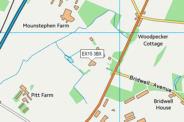 EX15 3BX map - OS VectorMap District (Ordnance Survey)