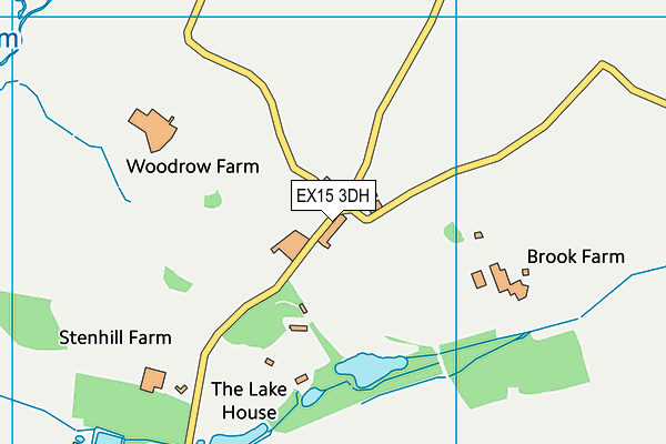 EX15 3DH map - OS VectorMap District (Ordnance Survey)