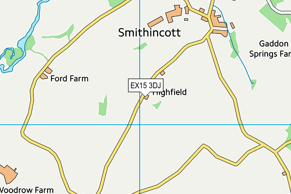 EX15 3DJ map - OS VectorMap District (Ordnance Survey)