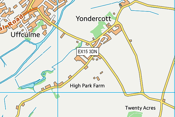 EX15 3DN map - OS VectorMap District (Ordnance Survey)