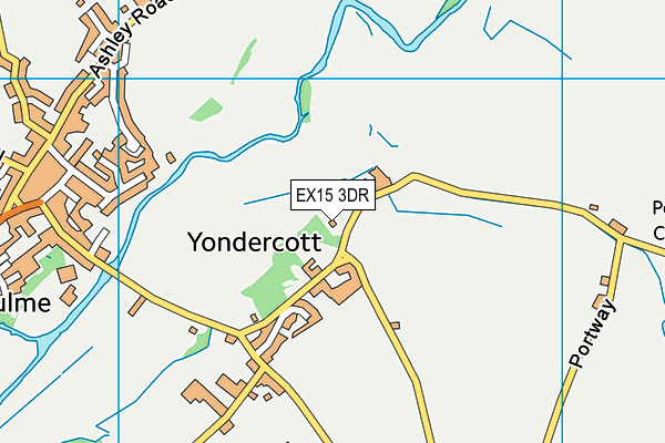 EX15 3DR map - OS VectorMap District (Ordnance Survey)