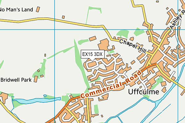 EX15 3DX map - OS VectorMap District (Ordnance Survey)