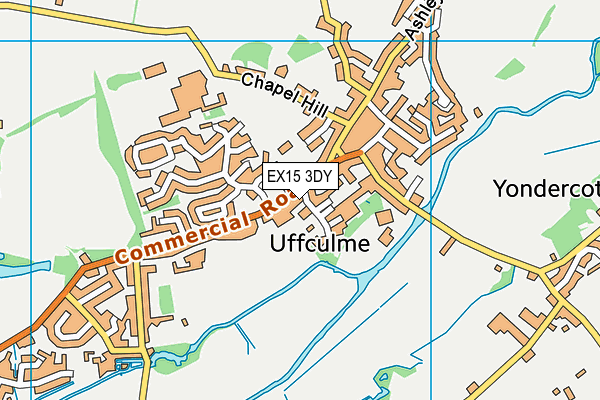 EX15 3DY map - OS VectorMap District (Ordnance Survey)