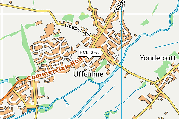 EX15 3EA map - OS VectorMap District (Ordnance Survey)