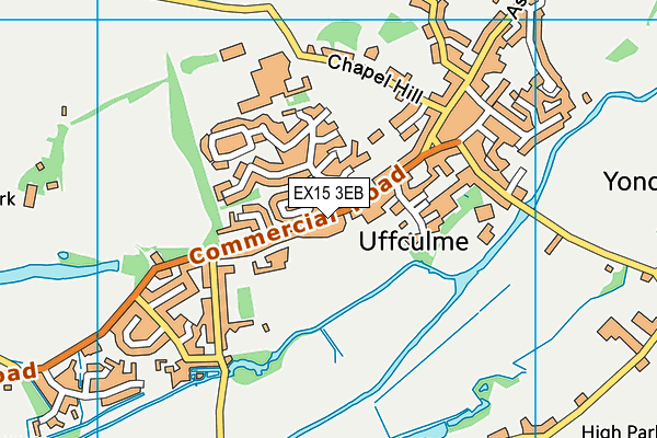 EX15 3EB map - OS VectorMap District (Ordnance Survey)