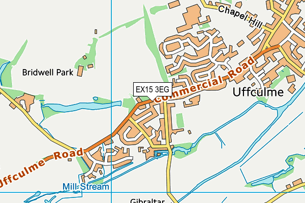 EX15 3EG map - OS VectorMap District (Ordnance Survey)