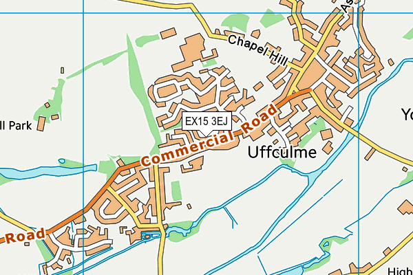 EX15 3EJ map - OS VectorMap District (Ordnance Survey)