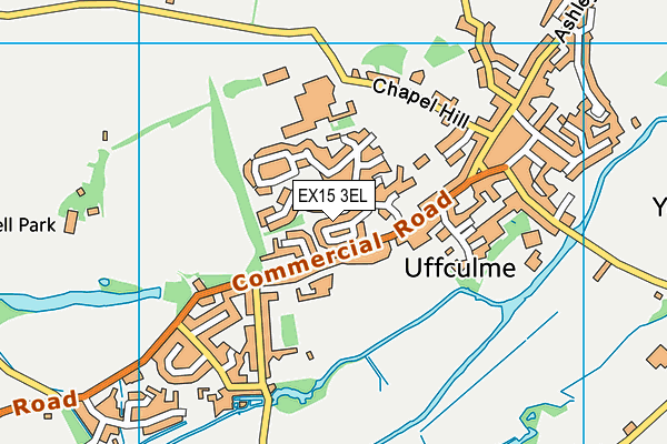 EX15 3EL map - OS VectorMap District (Ordnance Survey)