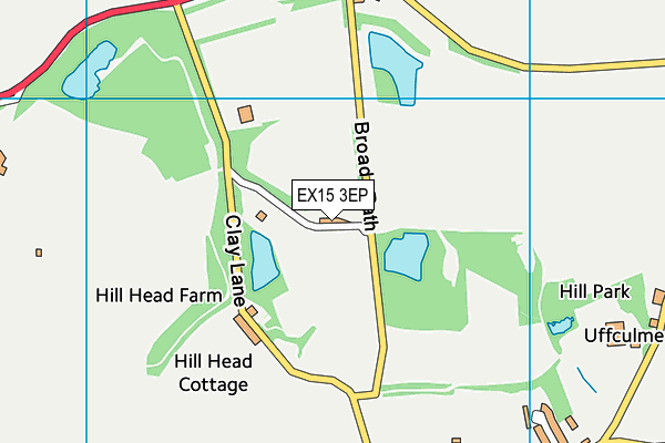 EX15 3EP map - OS VectorMap District (Ordnance Survey)