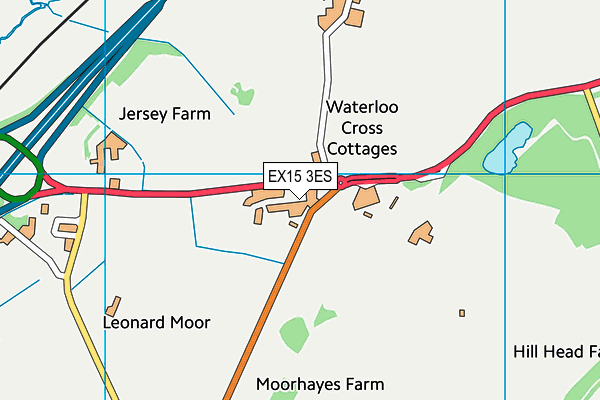 EX15 3ES map - OS VectorMap District (Ordnance Survey)