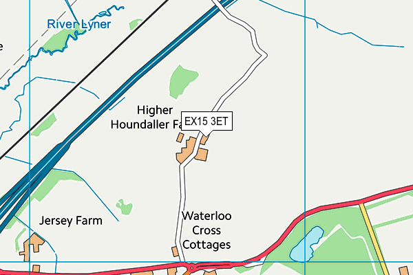 EX15 3ET map - OS VectorMap District (Ordnance Survey)