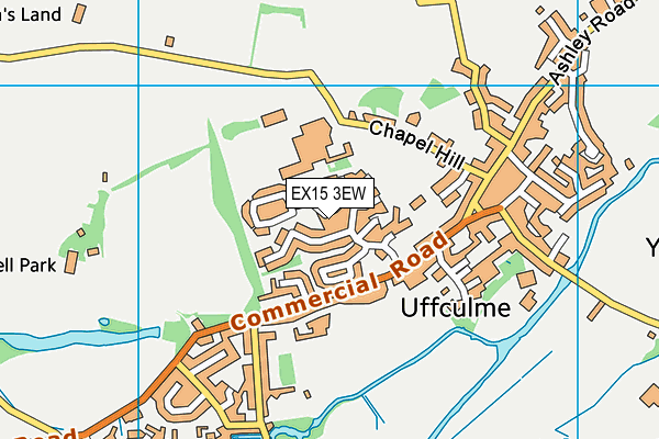 EX15 3EW map - OS VectorMap District (Ordnance Survey)