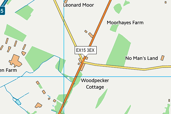 EX15 3EX map - OS VectorMap District (Ordnance Survey)