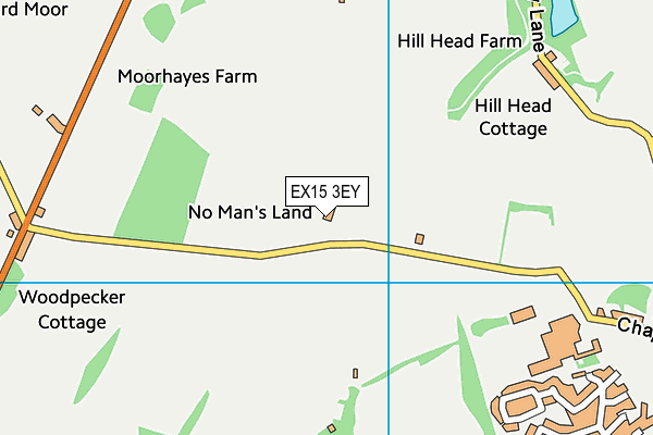 EX15 3EY map - OS VectorMap District (Ordnance Survey)