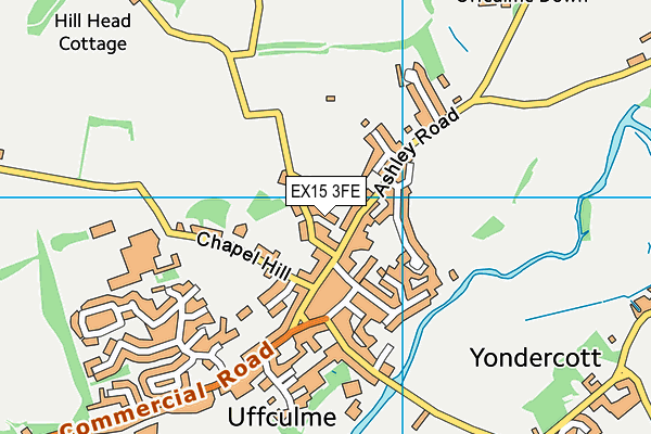 EX15 3FE map - OS VectorMap District (Ordnance Survey)