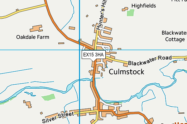 EX15 3HA map - OS VectorMap District (Ordnance Survey)