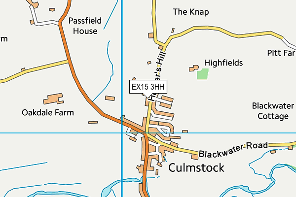 EX15 3HH map - OS VectorMap District (Ordnance Survey)