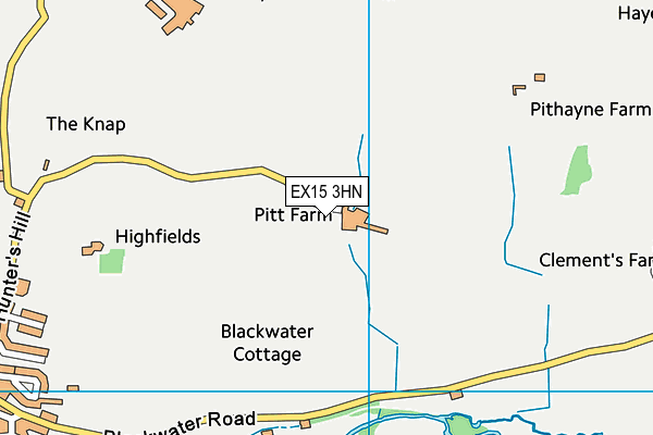 EX15 3HN map - OS VectorMap District (Ordnance Survey)