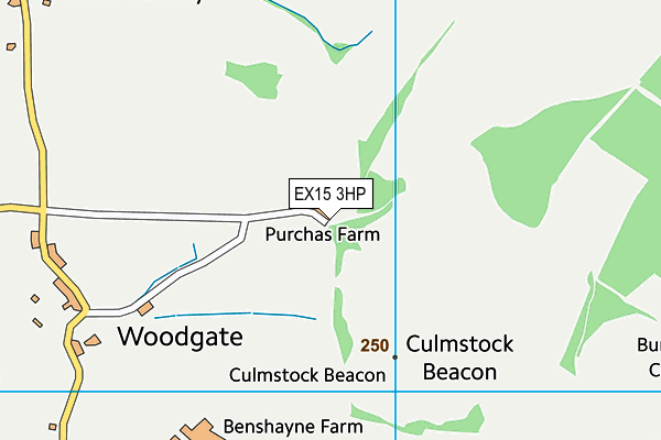 EX15 3HP map - OS VectorMap District (Ordnance Survey)