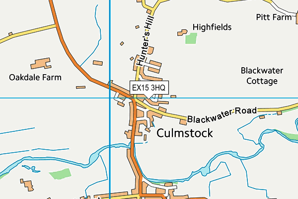 EX15 3HQ map - OS VectorMap District (Ordnance Survey)