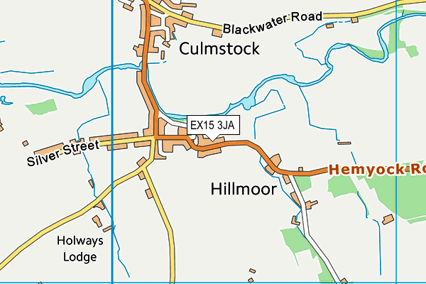 EX15 3JA map - OS VectorMap District (Ordnance Survey)