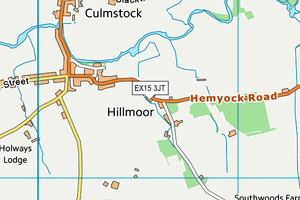 EX15 3JT map - OS VectorMap District (Ordnance Survey)