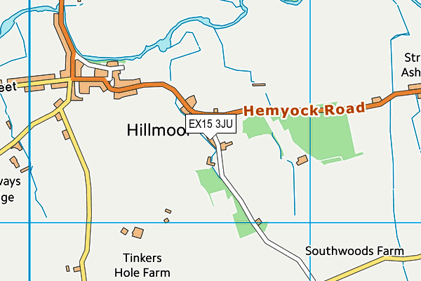 EX15 3JU map - OS VectorMap District (Ordnance Survey)