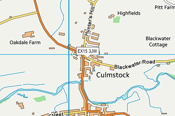 EX15 3JW map - OS VectorMap District (Ordnance Survey)