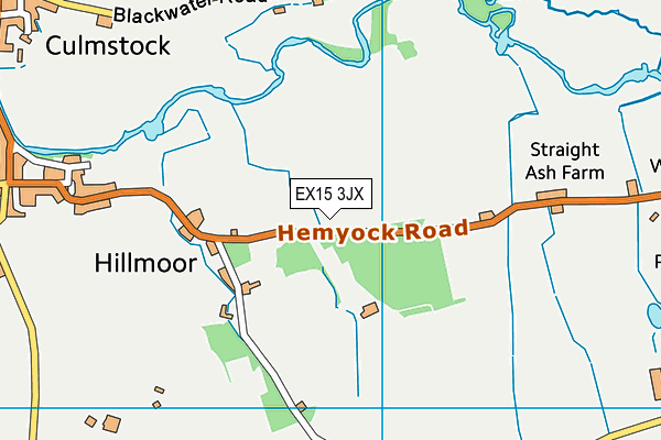 EX15 3JX map - OS VectorMap District (Ordnance Survey)