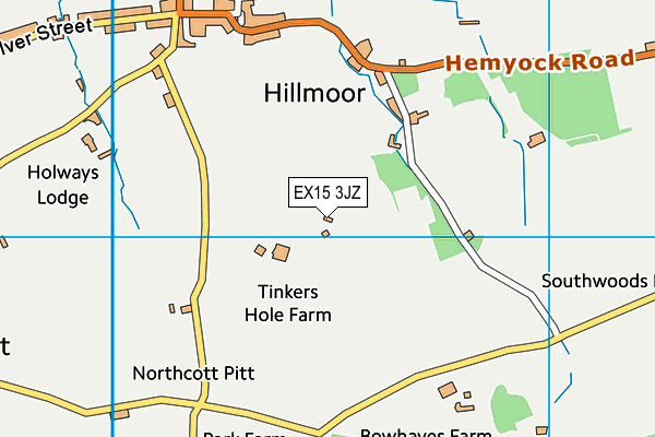 EX15 3JZ map - OS VectorMap District (Ordnance Survey)