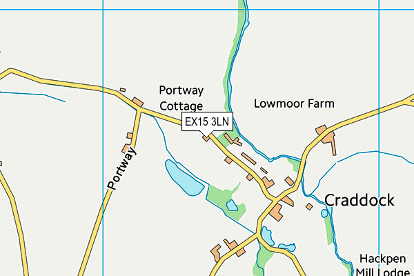 EX15 3LN map - OS VectorMap District (Ordnance Survey)