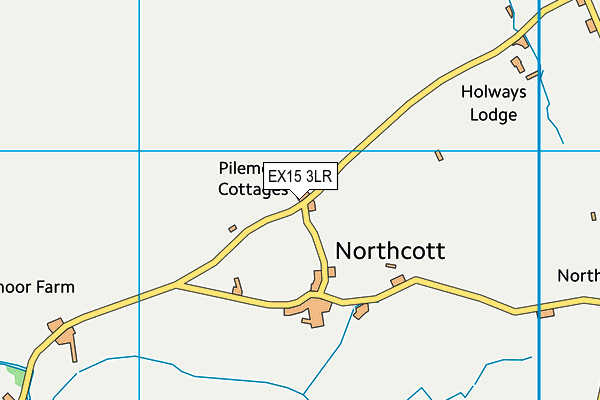 EX15 3LR map - OS VectorMap District (Ordnance Survey)