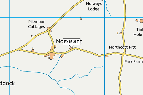 EX15 3LT map - OS VectorMap District (Ordnance Survey)