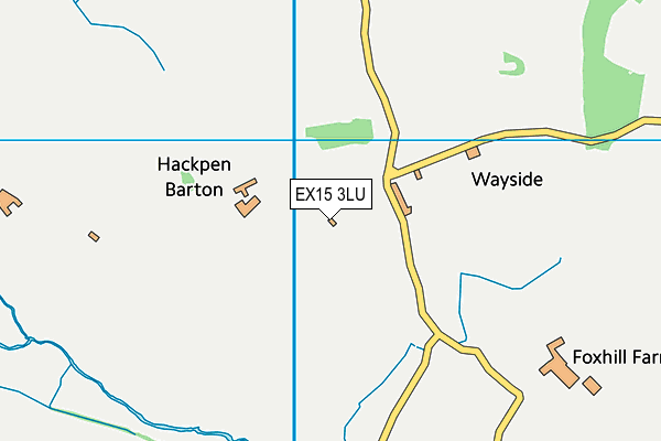 EX15 3LU map - OS VectorMap District (Ordnance Survey)