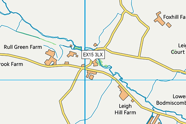 EX15 3LX map - OS VectorMap District (Ordnance Survey)