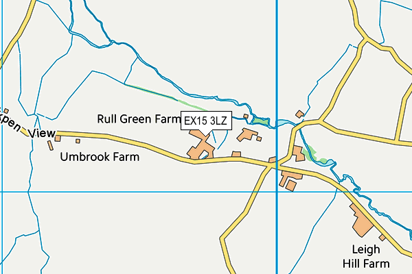 EX15 3LZ map - OS VectorMap District (Ordnance Survey)