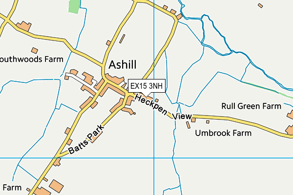 EX15 3NH map - OS VectorMap District (Ordnance Survey)