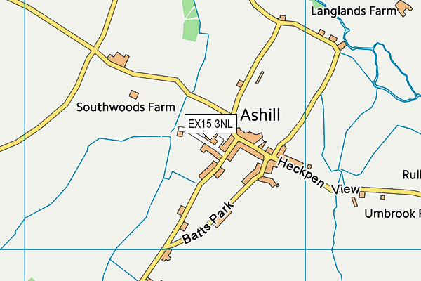 EX15 3NL map - OS VectorMap District (Ordnance Survey)