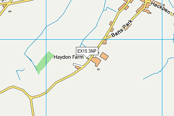 EX15 3NP map - OS VectorMap District (Ordnance Survey)