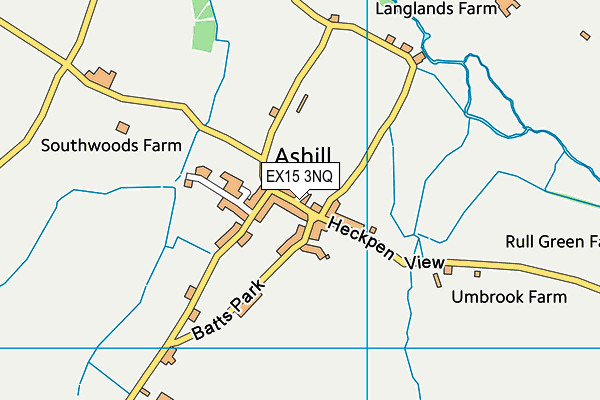 EX15 3NQ map - OS VectorMap District (Ordnance Survey)