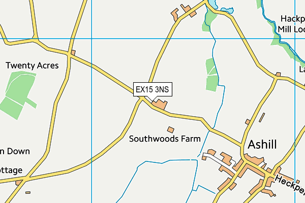 EX15 3NS map - OS VectorMap District (Ordnance Survey)