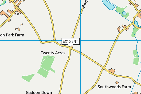 EX15 3NT map - OS VectorMap District (Ordnance Survey)