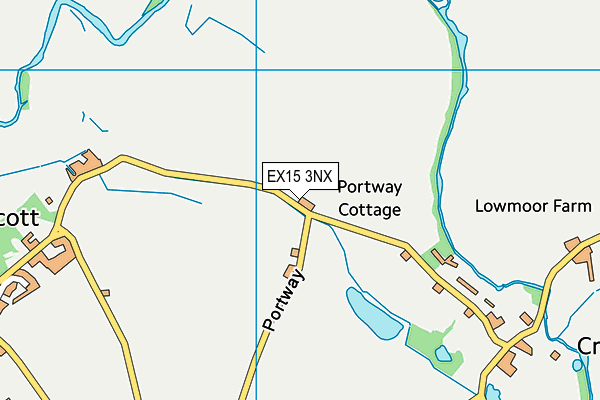 EX15 3NX map - OS VectorMap District (Ordnance Survey)